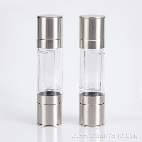 acrylic manual salt and pepper mill